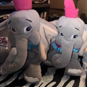 Disney Dumbo Plush Set - Gray with pink hat